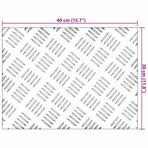 Σκαλοπάτι Ορθογώνιος 2 pcs Ασημί 40 x 30 cm Αλουμίνιο - Pakobazaar