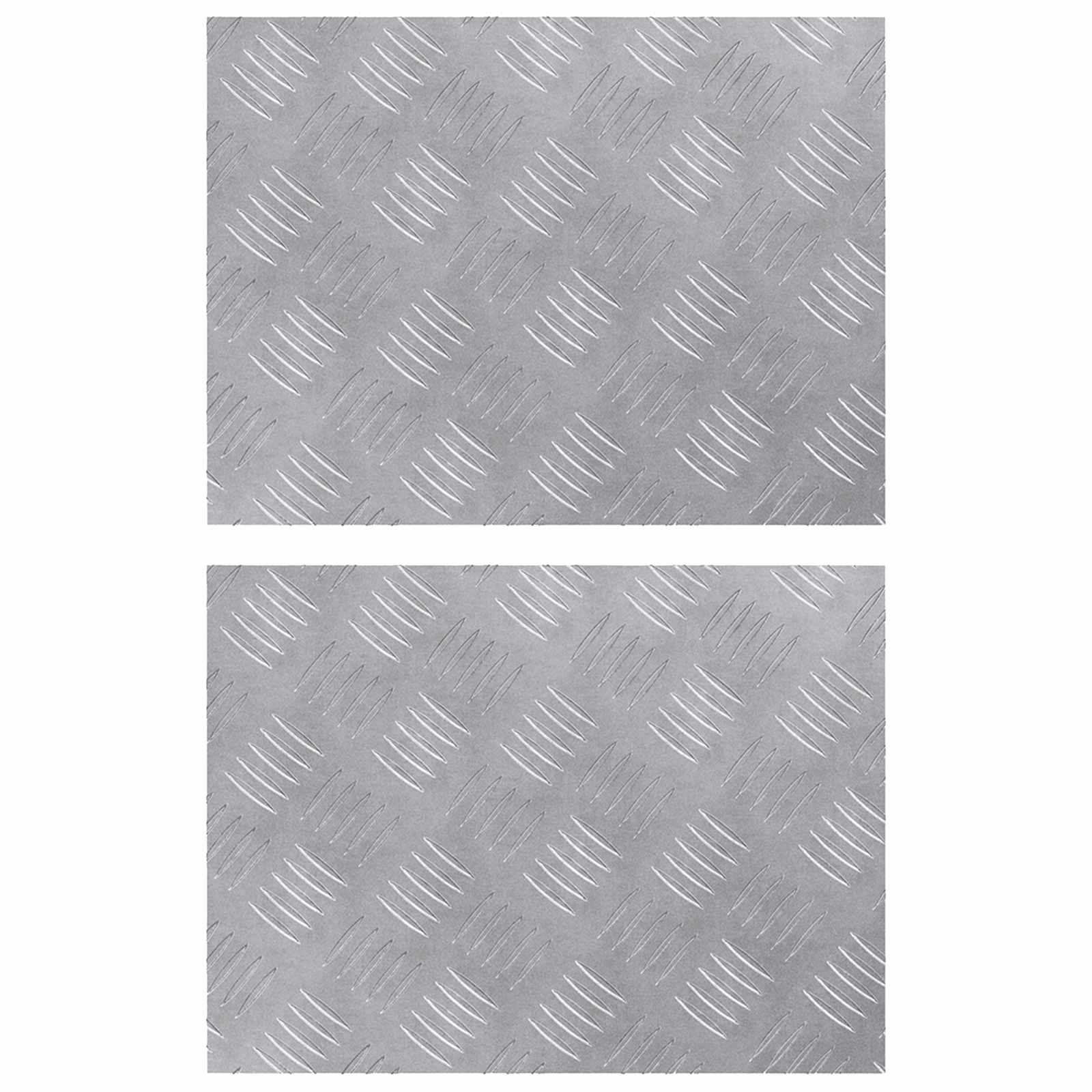Σκαλοπάτι Ορθογώνιος 2 pcs Ασημί 40 x 30 cm Αλουμίνιο - Pakobazaar