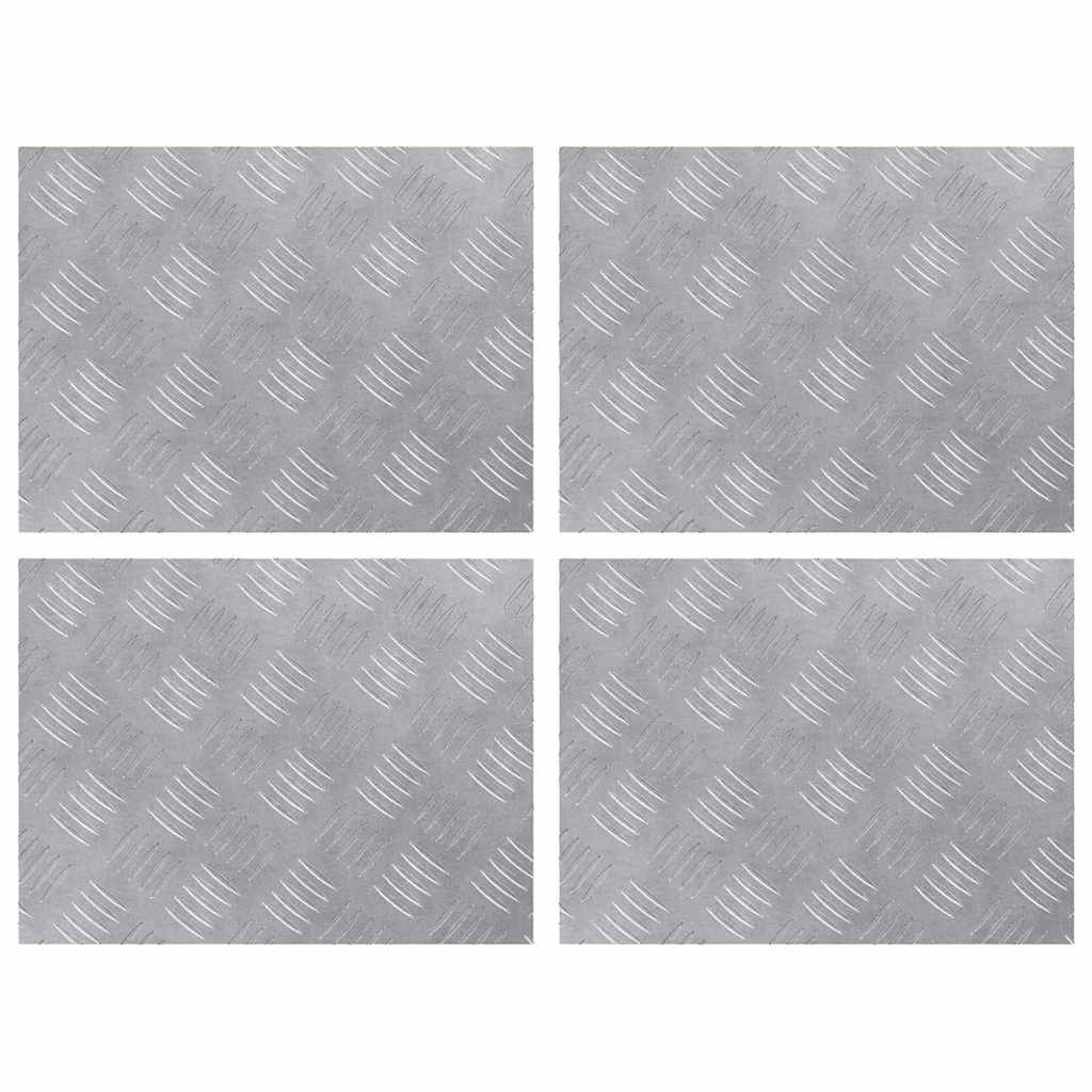 Σκαλοπάτι Ορθογώνιος 4 pcs Ασημί 40 x 30 cm Αλουμίνιο - Pakobazaar