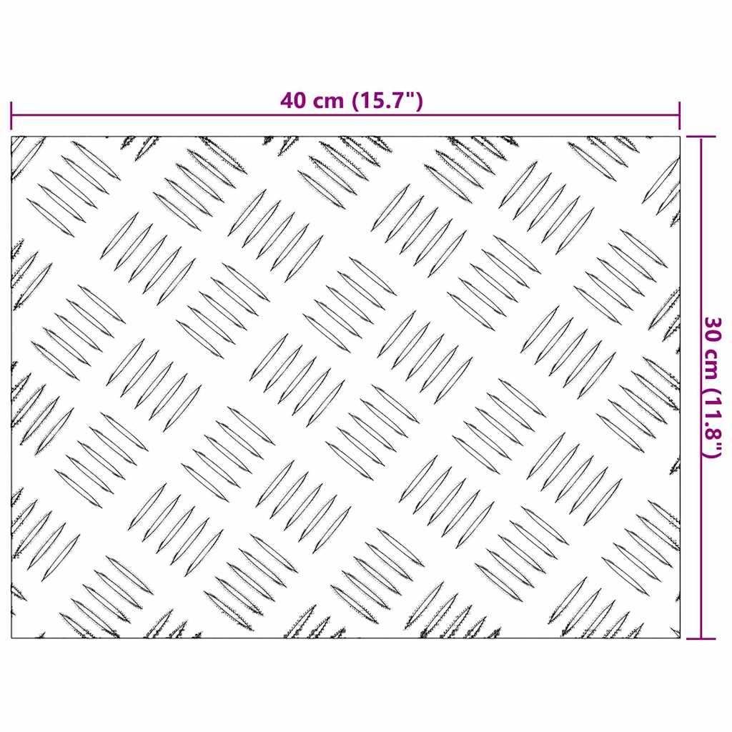 Σκαλοπάτι Ορθογώνιος 4 pcs Ασημί 40 x 30 cm Αλουμίνιο - Pakobazaar