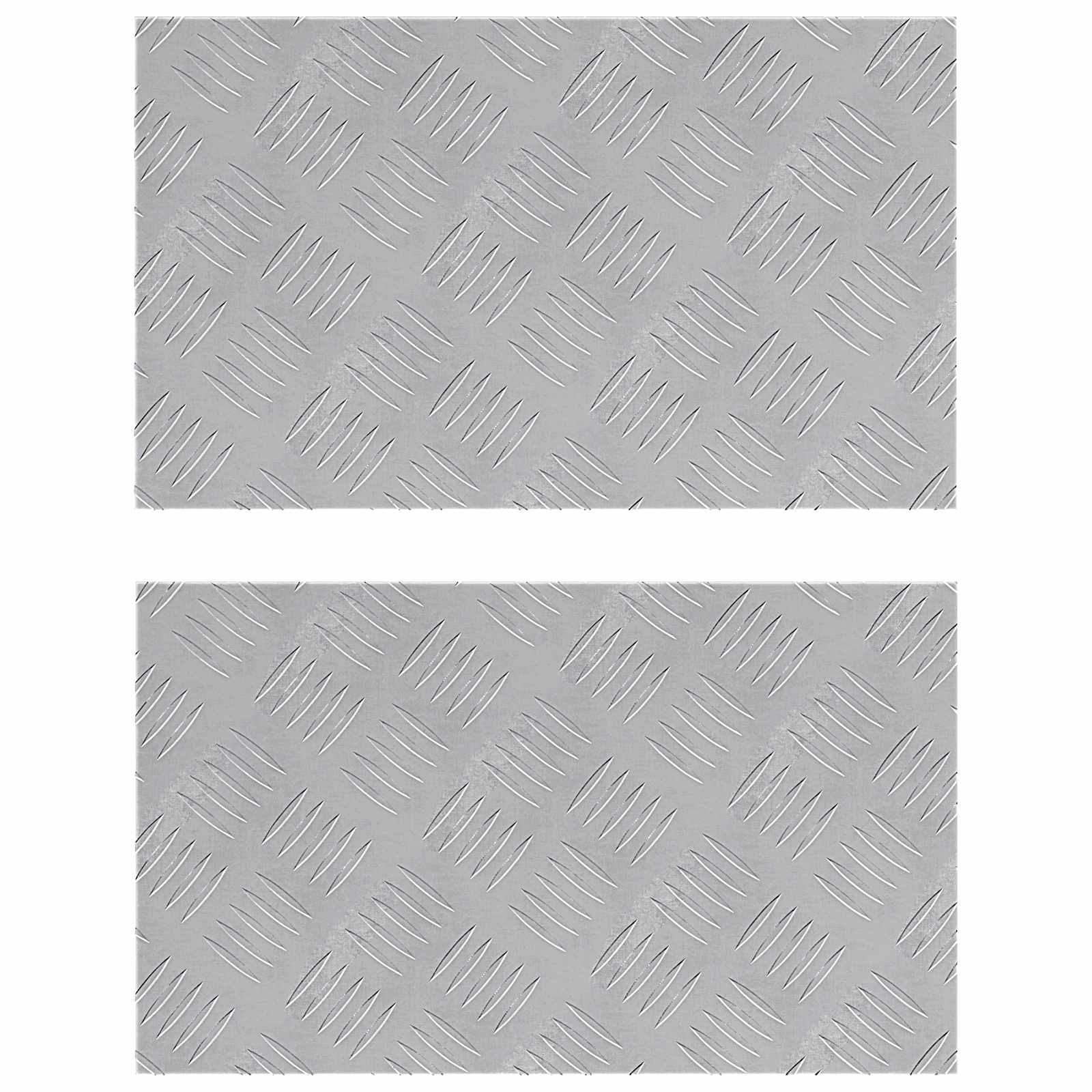 Σκαλοπάτι Ορθογώνιος 2 pcs Ασημί 50 x 30 cm Αλουμίνιο - Pakobazaar