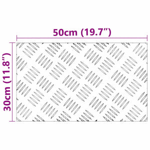Σκαλοπάτι Ορθογώνιος 2 pcs Ασημί 50 x 30 cm Αλουμίνιο - Pakobazaar