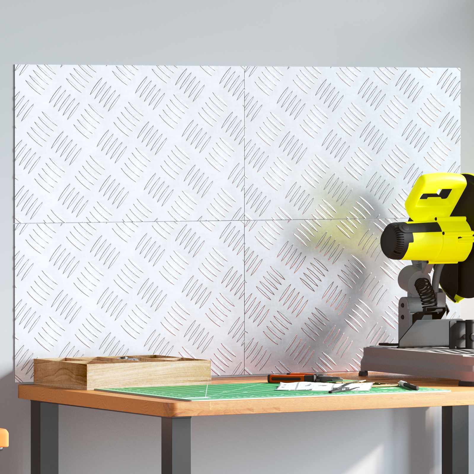 Σκαλοπάτι Ορθογώνιος 4 pcs Ασημί 50 x 30 cm Αλουμίνιο - Pakobazaar