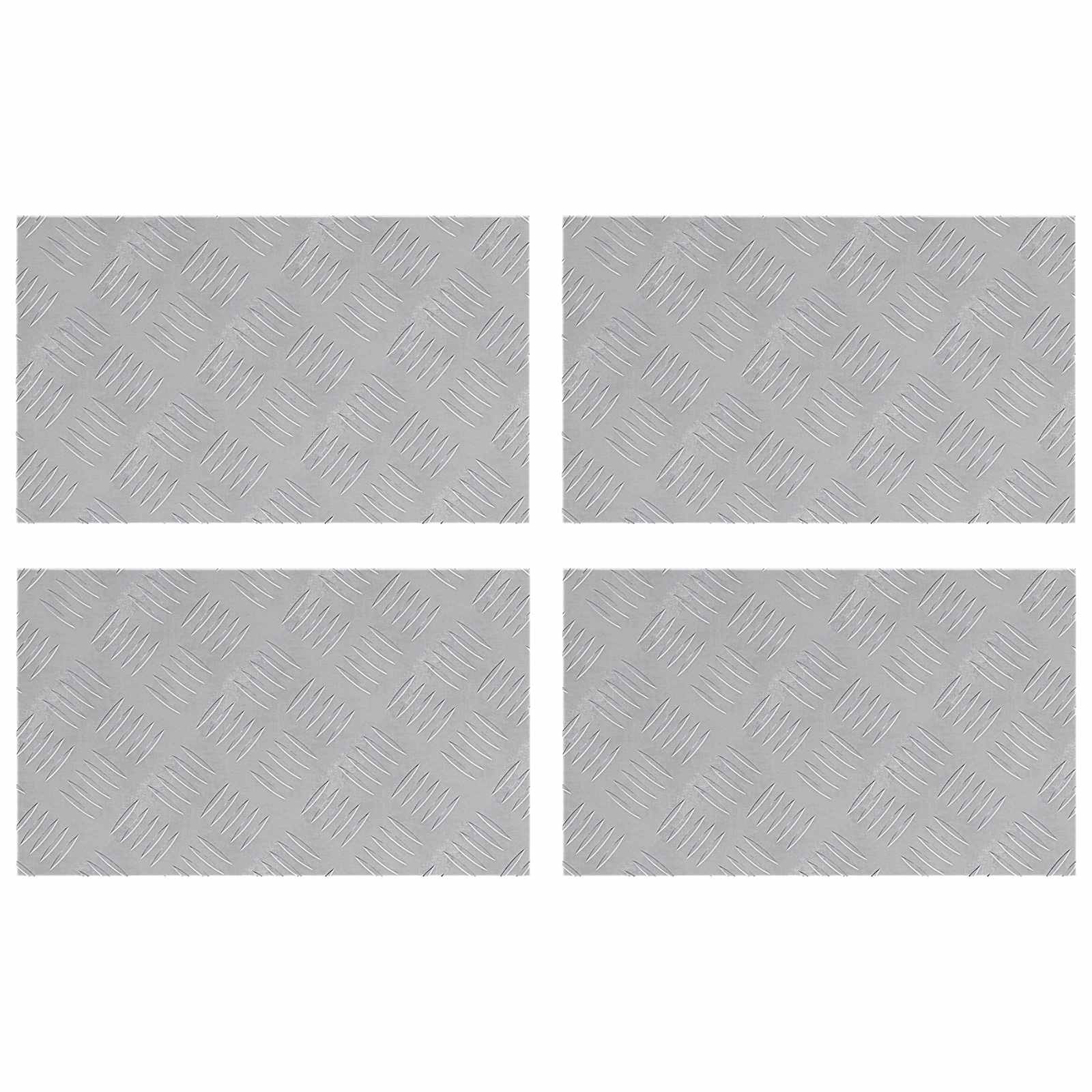 Σκαλοπάτι Ορθογώνιος 4 pcs Ασημί 50 x 30 cm Αλουμίνιο - Pakobazaar