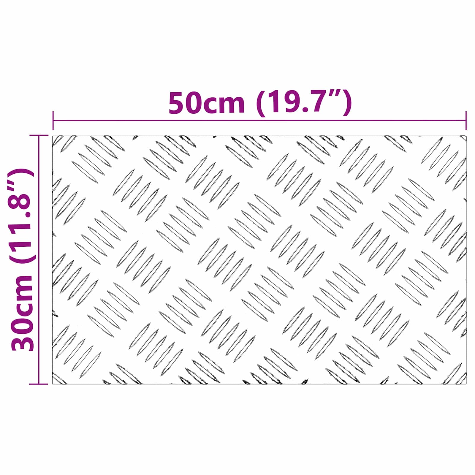 Σκαλοπάτι Ορθογώνιος 4 pcs Ασημί 50 x 30 cm Αλουμίνιο - Pakobazaar
