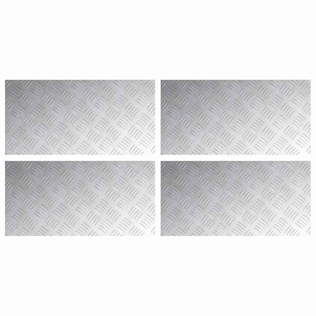 Σκαλοπάτι Ορθογώνιος 4 pcs Ασημί 60 x 30 cm Αλουμίνιο - Pakobazaar