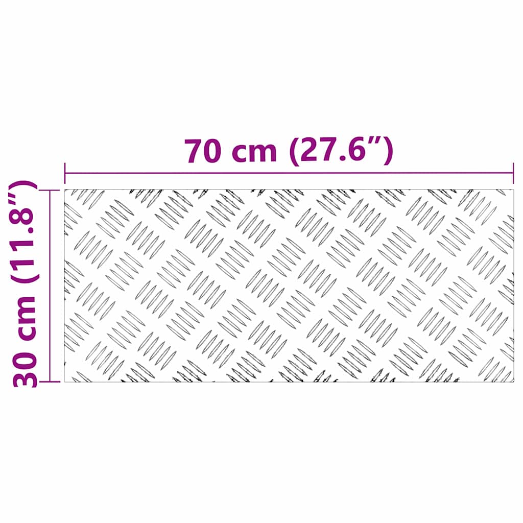 Σκαλοπάτι Ορθογώνιος 4 pcs Ασημί 70 x 30 cm Αλουμίνιο - Pakobazaar