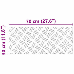 Σκαλοπάτι Ορθογώνιος 4 pcs Ασημί 70 x 30 cm Αλουμίνιο - Pakobazaar