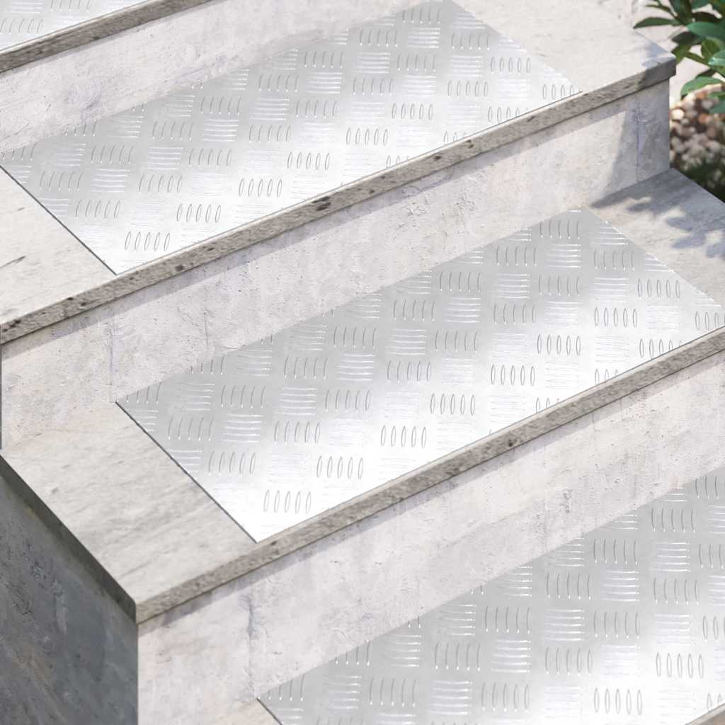 Σκαλοπάτι Ορθογώνιος 4 pcs Ασημί 70 x 30 cm Αλουμίνιο - Pakobazaar