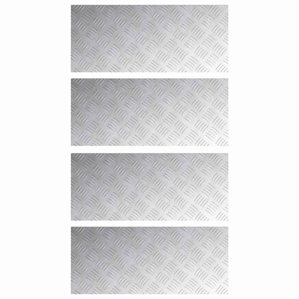 Σκαλοπάτι Ορθογώνιος 4 pcs Ασημί 70 x 30 cm Αλουμίνιο - Pakobazaar
