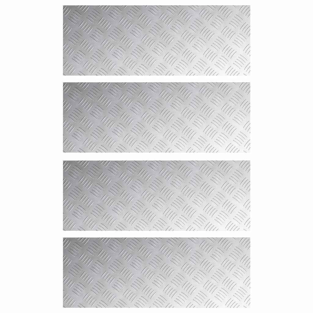 Σκαλοπάτι Ορθογώνιος 4 pcs Ασημί 80 x 30 cm Αλουμίνιο - Pakobazaar