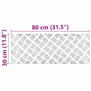 Σκαλοπάτι Ορθογώνιος 4 pcs Ασημί 80 x 30 cm Αλουμίνιο - Pakobazaar