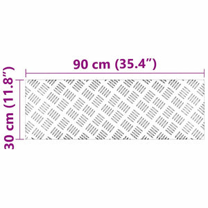 Σκαλοπάτι Ορθογώνιος 4 pcs Ασημί 90 x 30 cm Αλουμίνιο - Pakobazaar