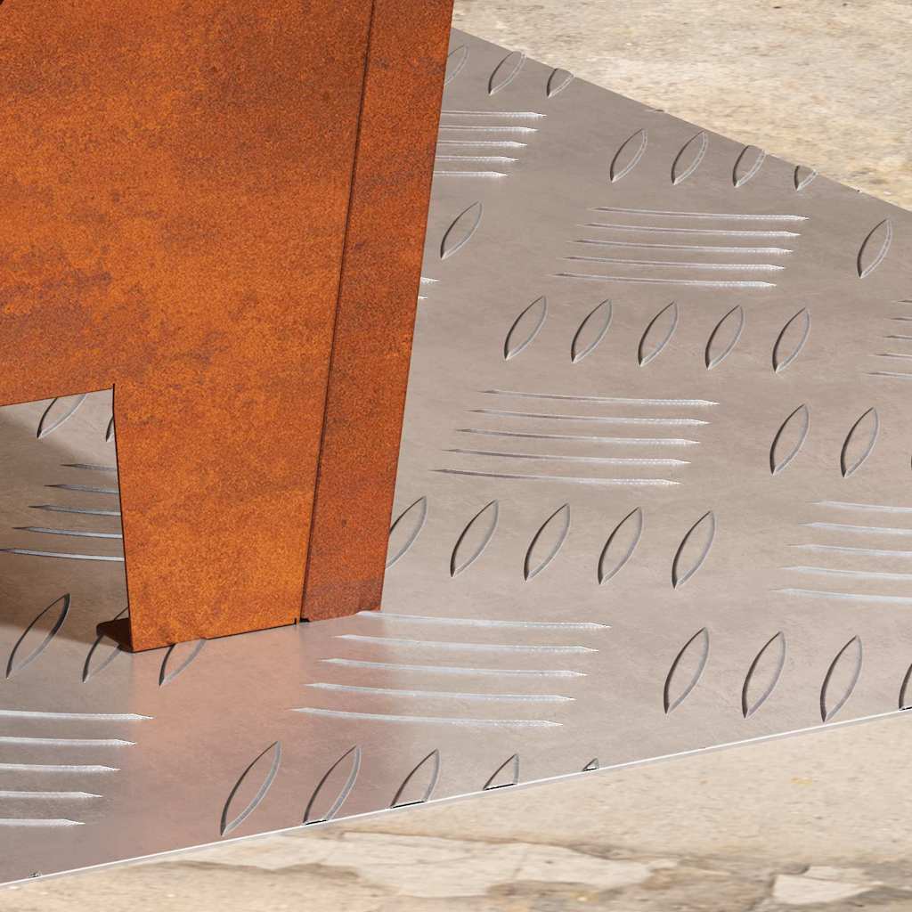 Σκαλοπάτι Ορθογώνιος 2 pcs Ασημί 50 x 40 cm Αλουμίνιο - Pakobazaar