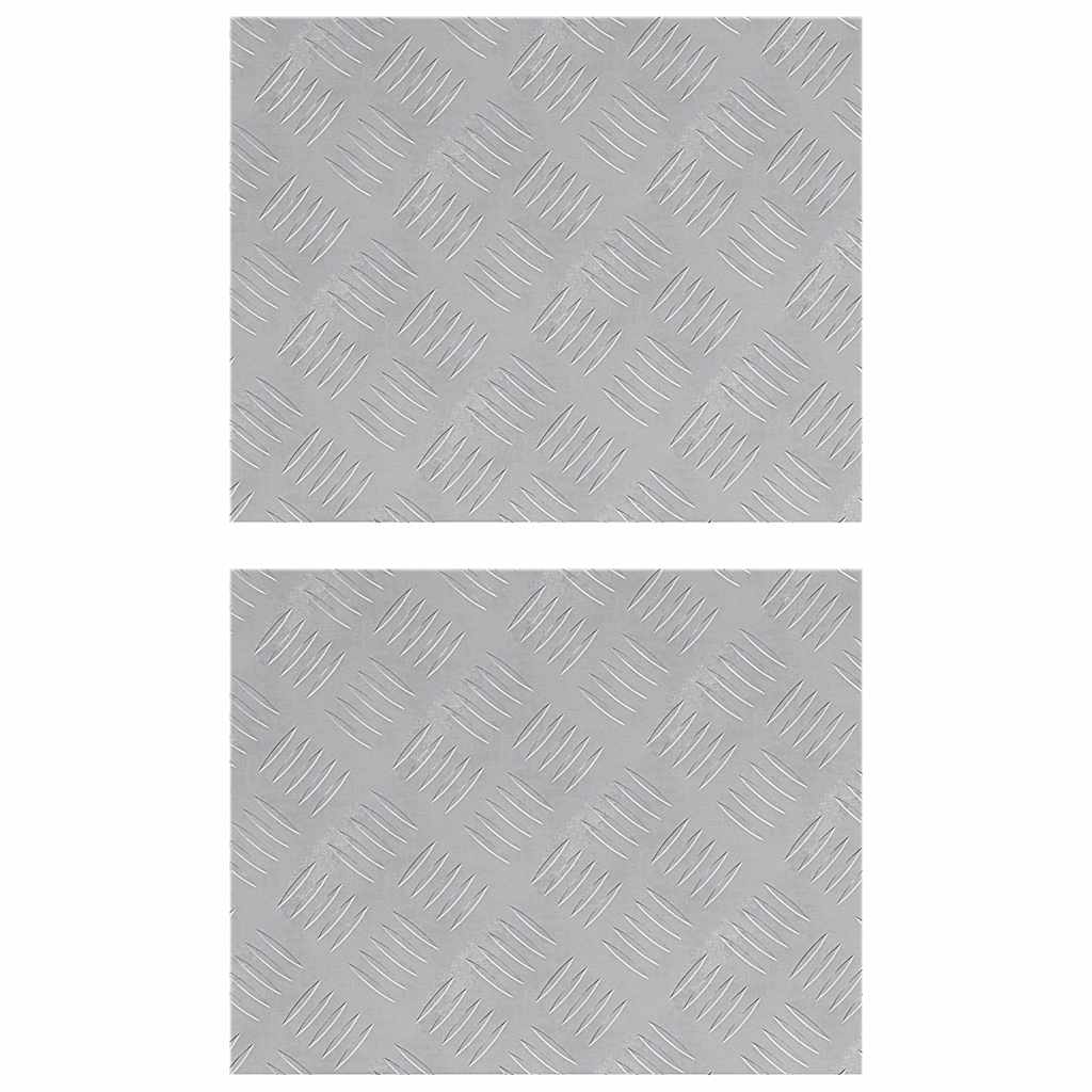 Σκαλοπάτι Ορθογώνιος 2 pcs Ασημί 50 x 40 cm Αλουμίνιο - Pakobazaar