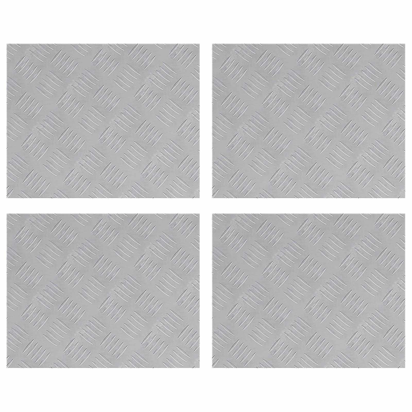 Σκαλοπάτι Ορθογώνιος 4 pcs Ασημί 50 x 40 cm Αλουμίνιο - Pakobazaar