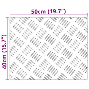 Σκαλοπάτι Ορθογώνιος 4 pcs Ασημί 50 x 40 cm Αλουμίνιο - Pakobazaar