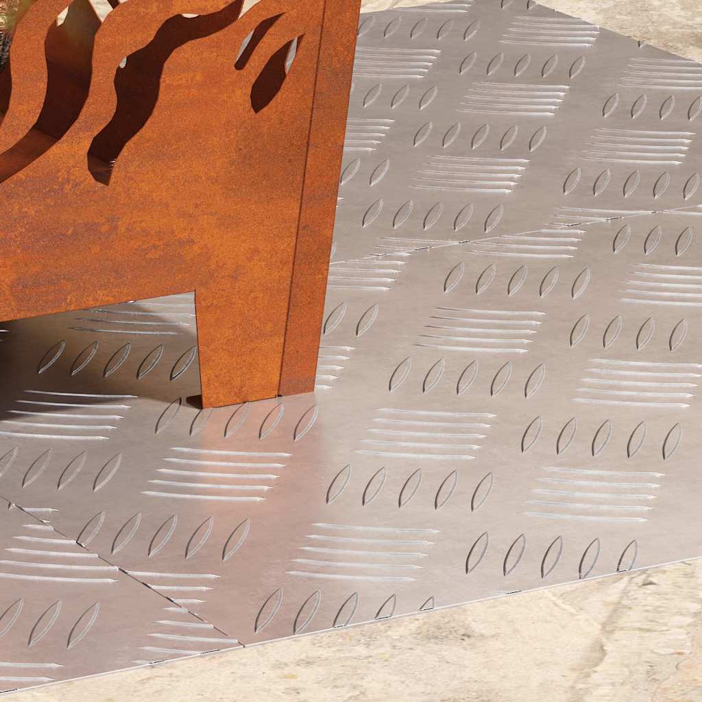 Σκαλοπάτι Ορθογώνιος 4 pcs Ασημί 60 x 40 cm Αλουμίνιο - Pakobazaar