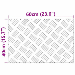 Σκαλοπάτι Ορθογώνιος 4 pcs Ασημί 60 x 40 cm Αλουμίνιο - Pakobazaar