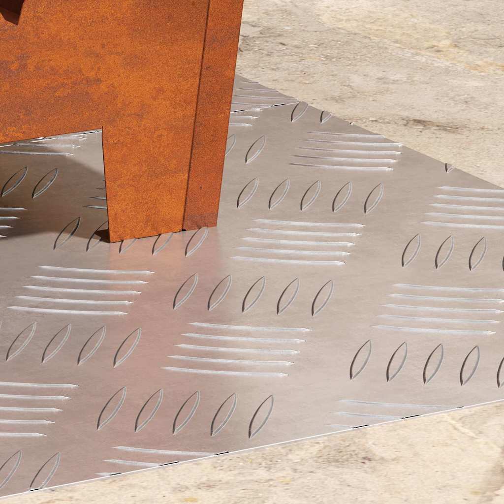 Σκαλοπάτι Ορθογώνιος 2 pcs Ασημί 60 x 40 cm Αλουμίνιο - Pakobazaar