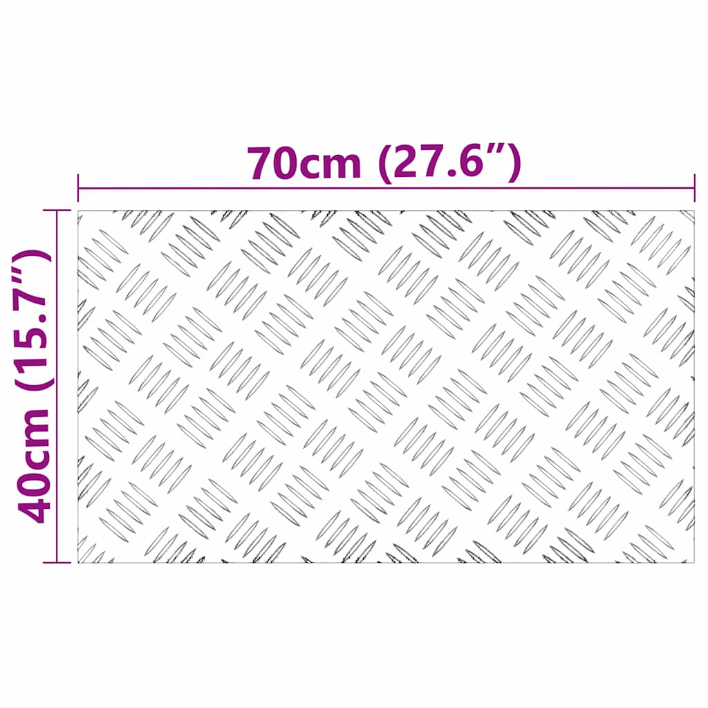 Σκαλοπάτι Ορθογώνιος 2 pcs Ασημί 70 x 40 cm Αλουμίνιο - Pakobazaar