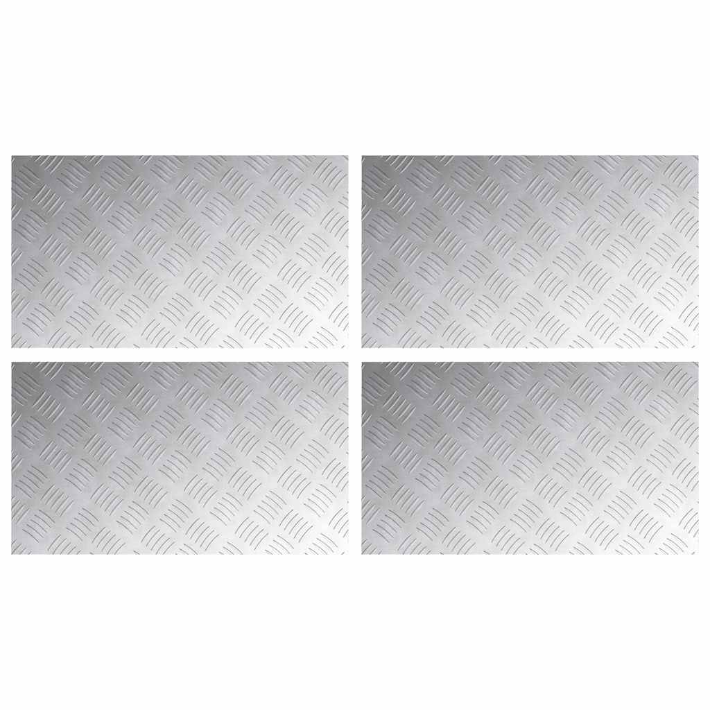 Σκαλοπάτι Ορθογώνιος 4 pcs Ασημί 70 x 40 cm Αλουμίνιο - Pakobazaar
