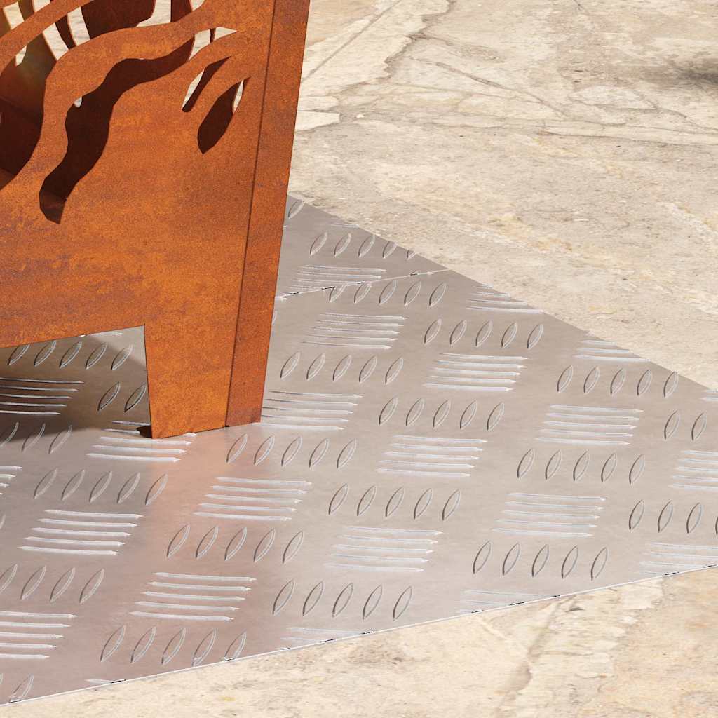 Σκαλοπάτι Ορθογώνιος 2 pcs Ασημί 70 x 40 cm Αλουμίνιο - Pakobazaar