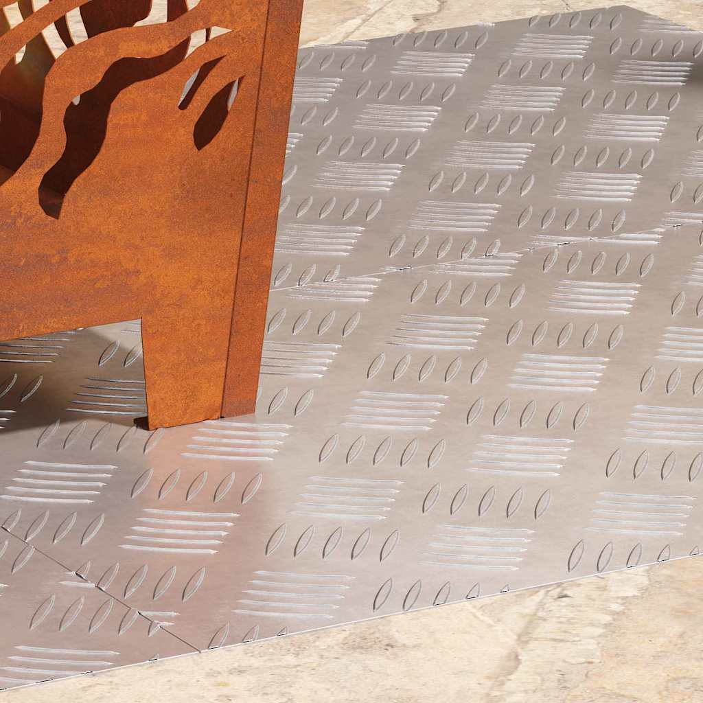 Σκαλοπάτι Ορθογώνιος 4 pcs Ασημί 70 x 40 cm Αλουμίνιο - Pakobazaar