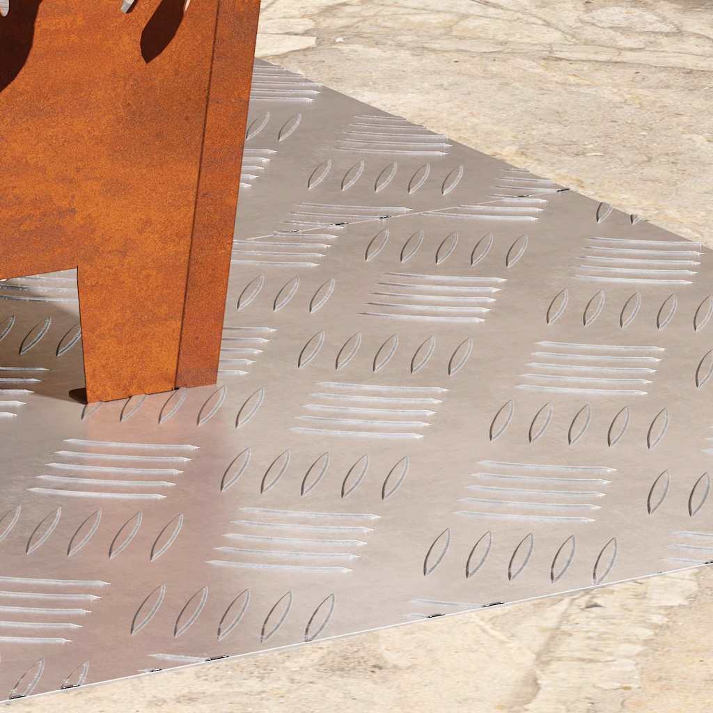 Σκαλοπάτι Ορθογώνιος 2 pcs Ασημί 80 x 40 cm Αλουμίνιο - Pakobazaar