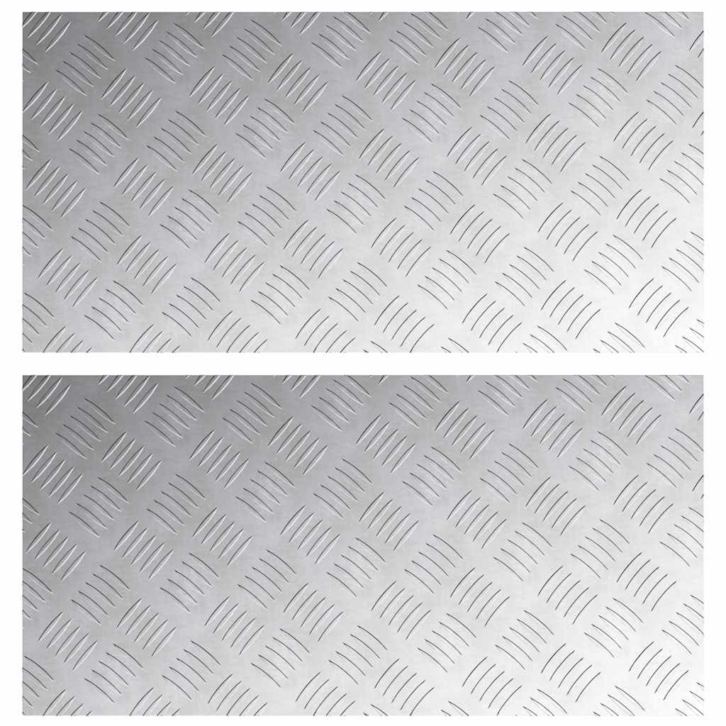 Σκαλοπάτι Ορθογώνιος 2 pcs Ασημί 80 x 40 cm Αλουμίνιο - Pakobazaar