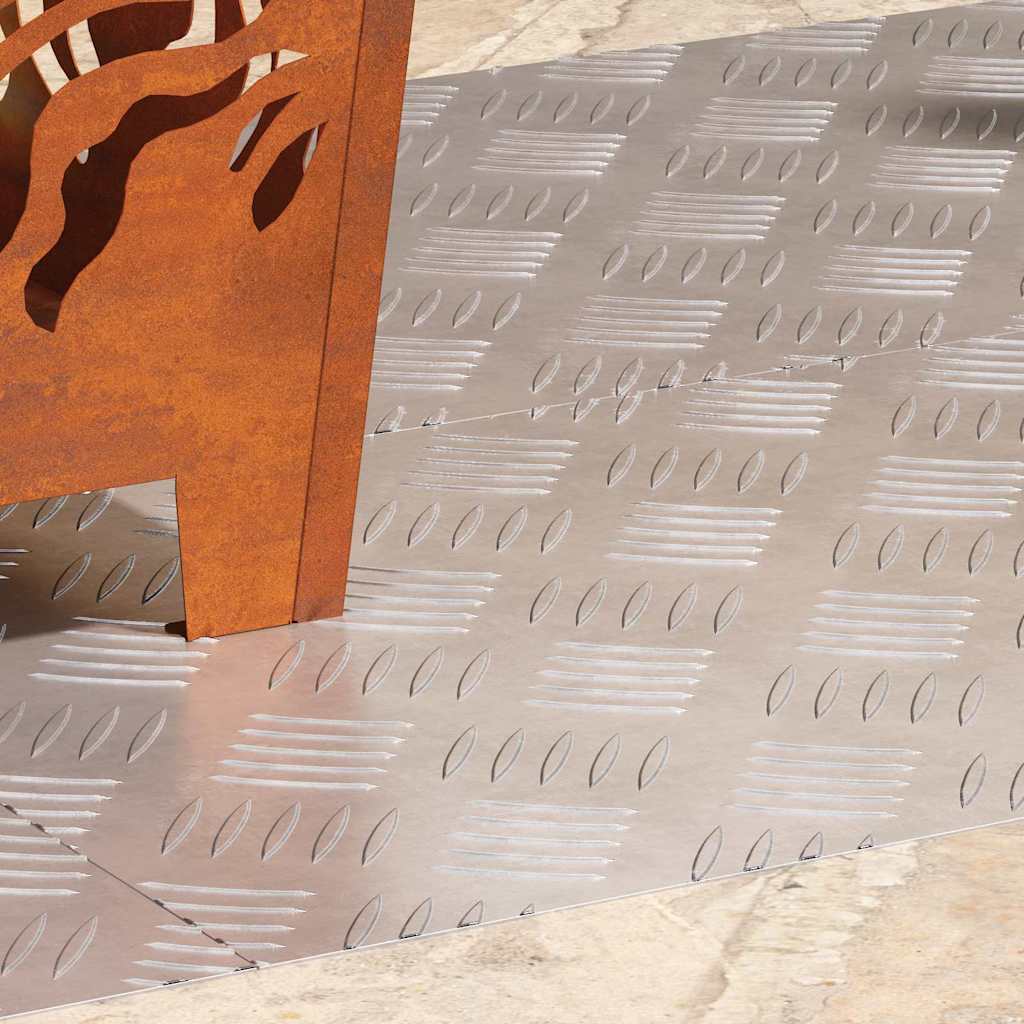 Σκαλοπάτι Ορθογώνιος 4 pcs Ασημί 80 x 40 cm Αλουμίνιο - Pakobazaar