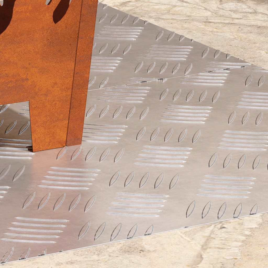 Σκαλοπάτι Ορθογώνιος 2 pcs Ασημί 90 x 40 cm Αλουμίνιο - Pakobazaar