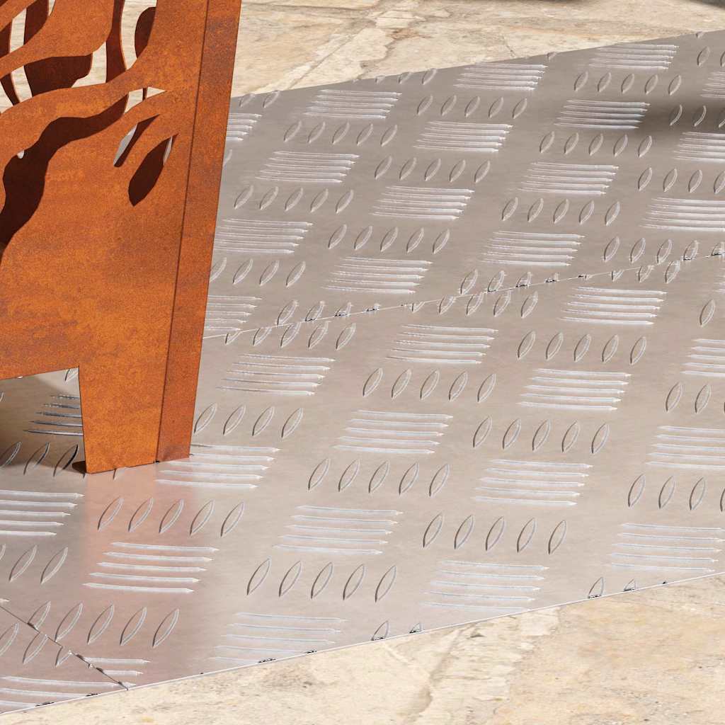 Σκαλοπάτι Ορθογώνιος 4 pcs Ασημί 90 x 40 cm Αλουμίνιο - Pakobazaar