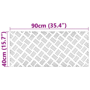 Σκαλοπάτι Ορθογώνιος 2 pcs Ασημί 90 x 40 cm Αλουμίνιο - Pakobazaar