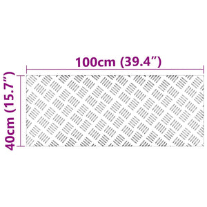 Σκαλοπάτι Ορθογώνιος 4 pcs Ασημί 100 x 40 cm Αλουμίνιο - Pakobazaar