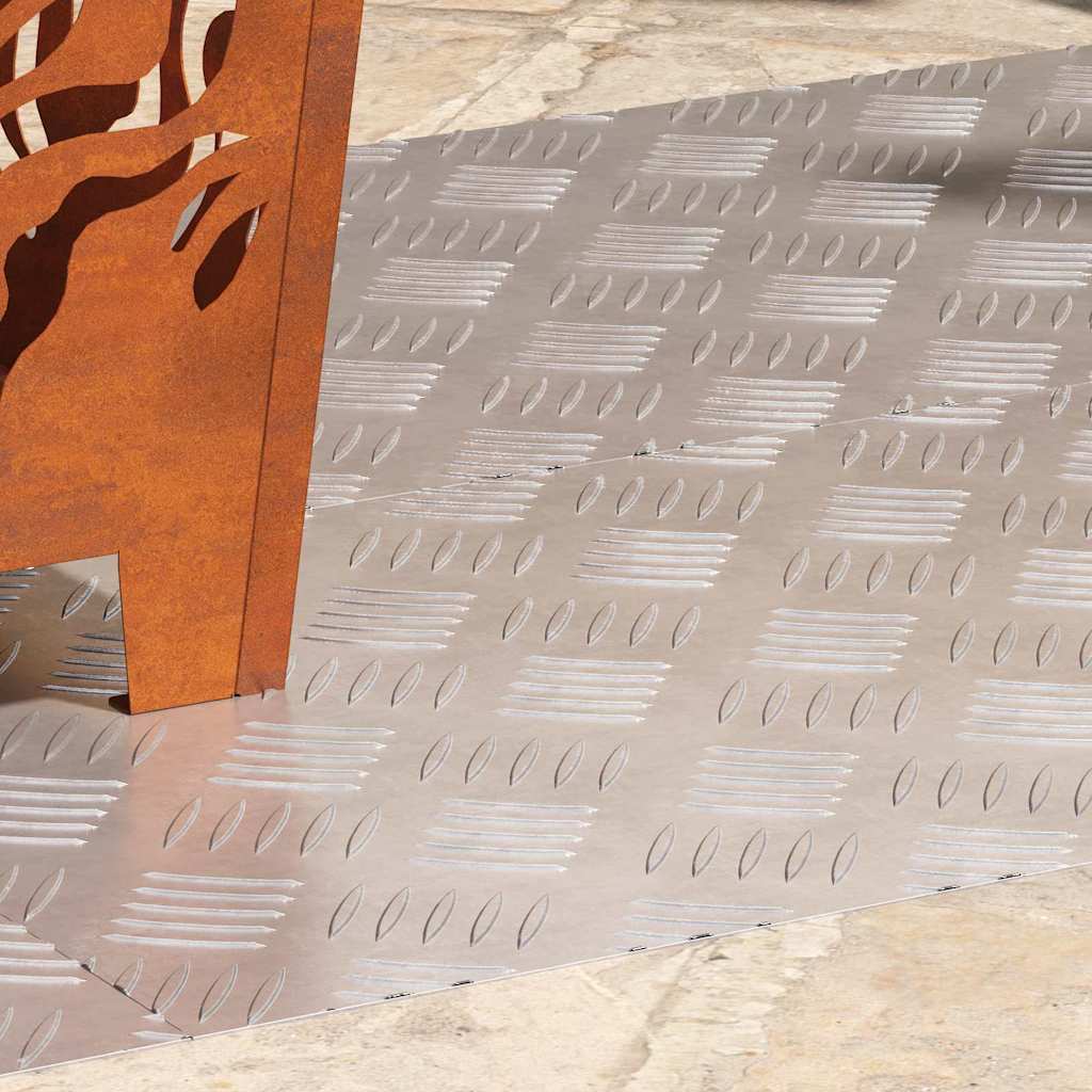 Σκαλοπάτι Ορθογώνιος 4 pcs Ασημί 100 x 40 cm Αλουμίνιο - Pakobazaar