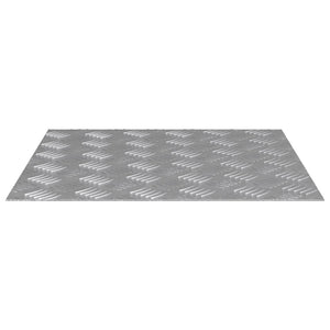 Σκαλοπάτι τετράγωνο 2 pcs Ασημί 50 x 50 cm Αλουμίνιο - Pakobazaar