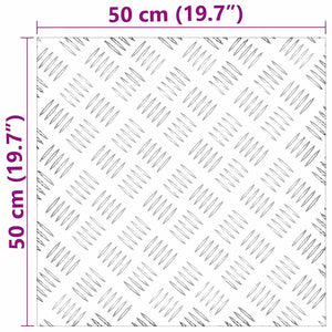 Σκαλοπάτι τετράγωνο 2 pcs Ασημί 50 x 50 cm Αλουμίνιο - Pakobazaar