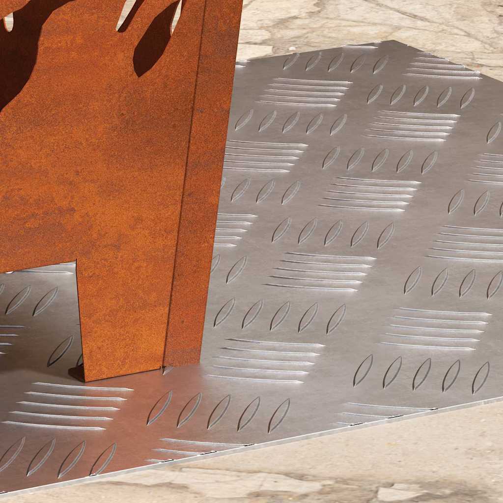 Σκαλοπάτι τετράγωνο 2 pcs Ασημί 50 x 50 cm Αλουμίνιο - Pakobazaar