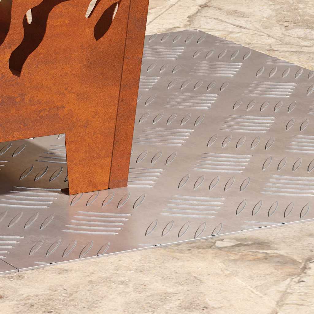 Σκαλοπάτι Ορθογώνιος 2 pcs Ασημί 60 x 50 cm Αλουμίνιο - Pakobazaar