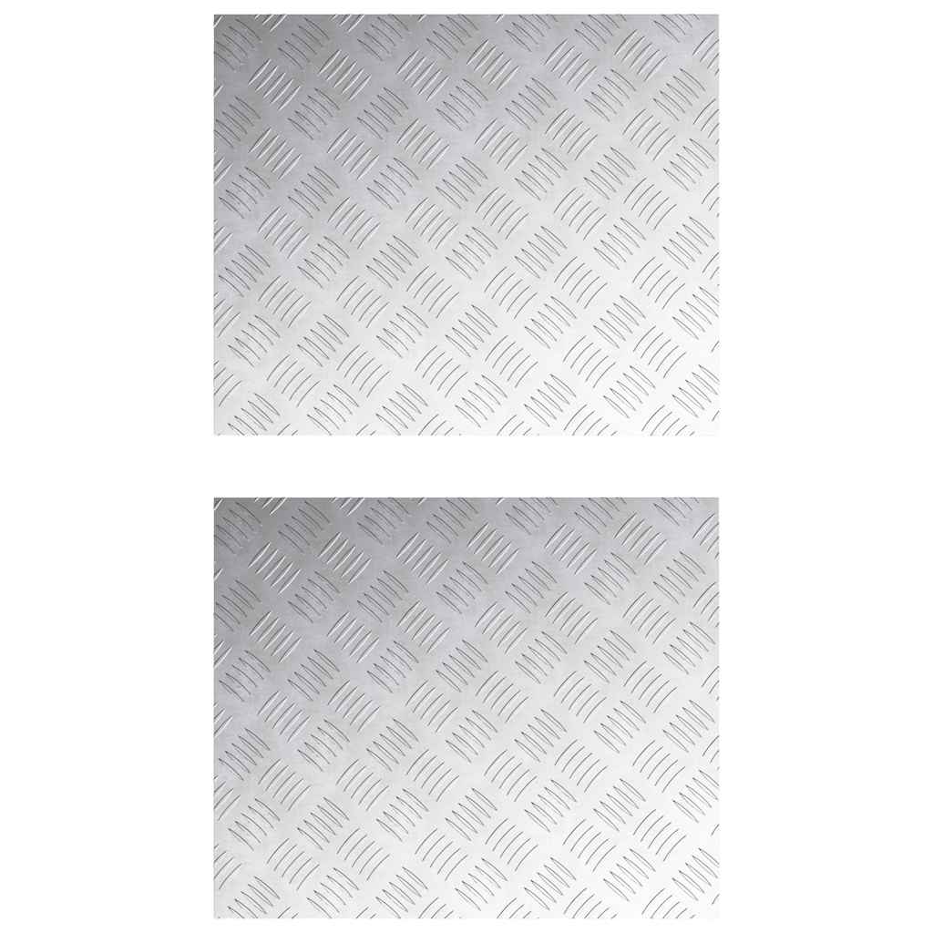 Σκαλοπάτι Ορθογώνιος 2 pcs Ασημί 60 x 50 cm Αλουμίνιο - Pakobazaar