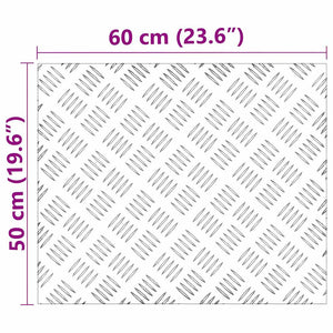 Σκαλοπάτι Ορθογώνιος 2 pcs Ασημί 60 x 50 cm Αλουμίνιο - Pakobazaar