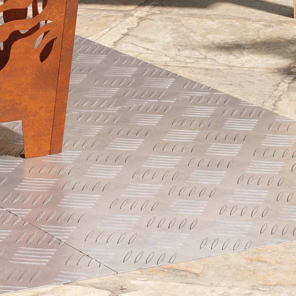 Σκαλοπάτι Ορθογώνιος 4 pcs Ασημί 60 x 50 cm Αλουμίνιο - Pakobazaar