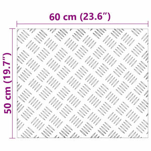 Σκαλοπάτι Ορθογώνιος 4 pcs Ασημί 60 x 50 cm Αλουμίνιο - Pakobazaar
