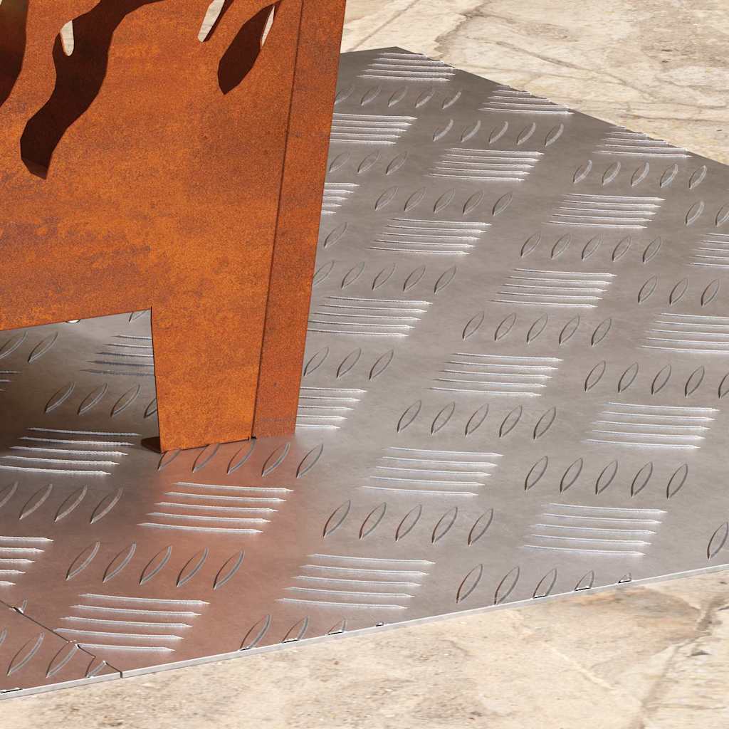 Σκαλοπάτι Ορθογώνιος 2 pcs Ασημί 70 x 50 cm Αλουμίνιο - Pakobazaar