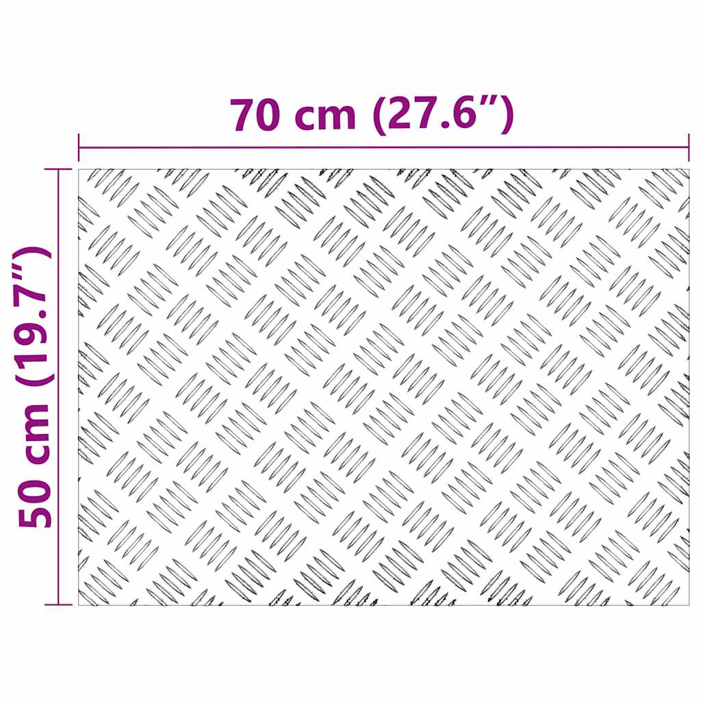 Σκαλοπάτι Ορθογώνιος 2 pcs Ασημί 70 x 50 cm Αλουμίνιο - Pakobazaar