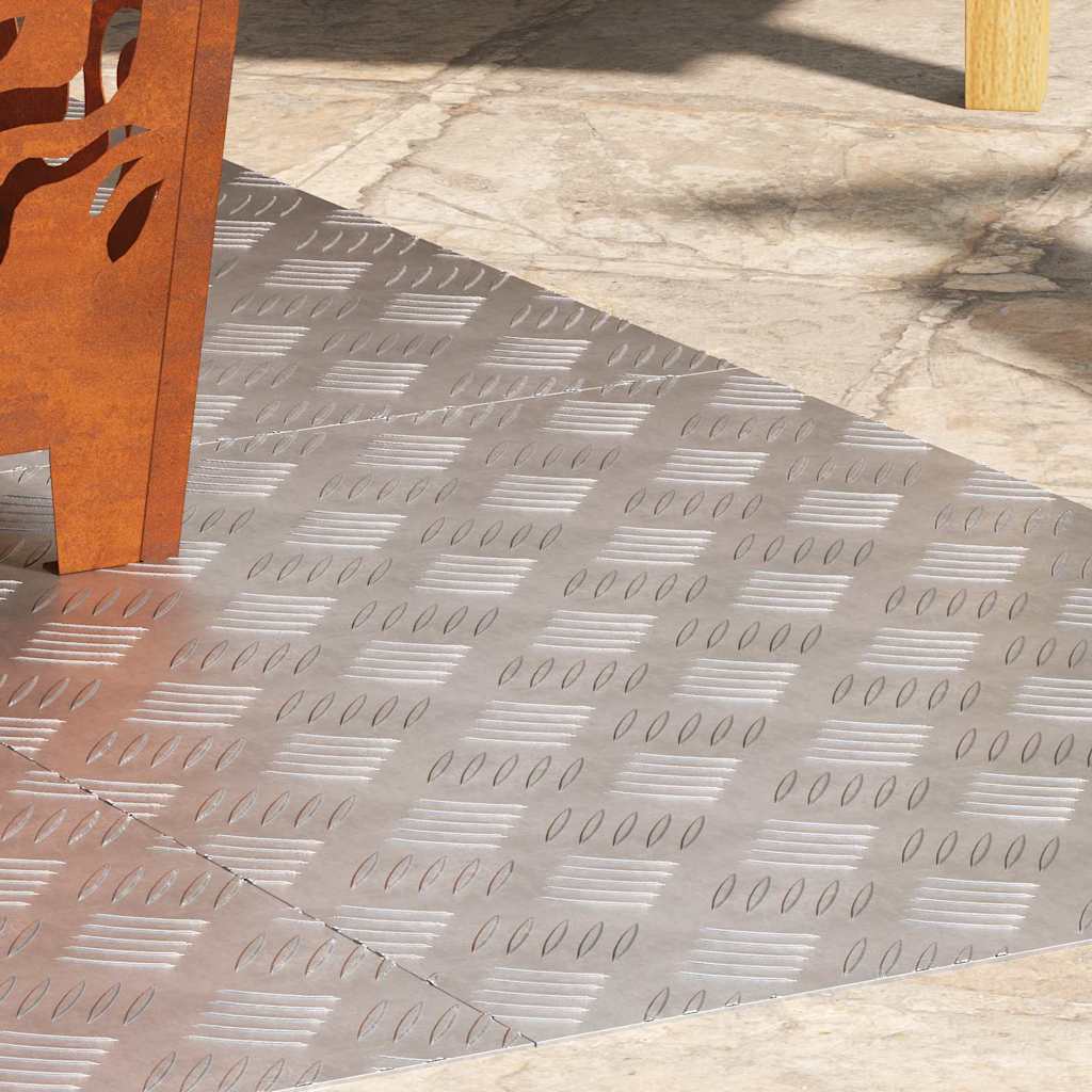 Σκαλοπάτι Ορθογώνιος 4 pcs Ασημί 70 x 50 cm Αλουμίνιο - Pakobazaar