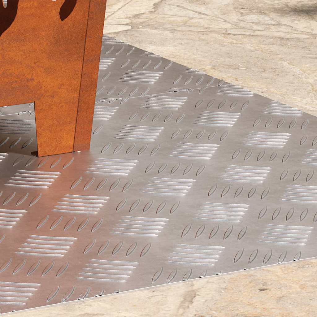 Σκαλοπάτι Ορθογώνιος 2 pcs Ασημί 80 x 50 cm Αλουμίνιο - Pakobazaar