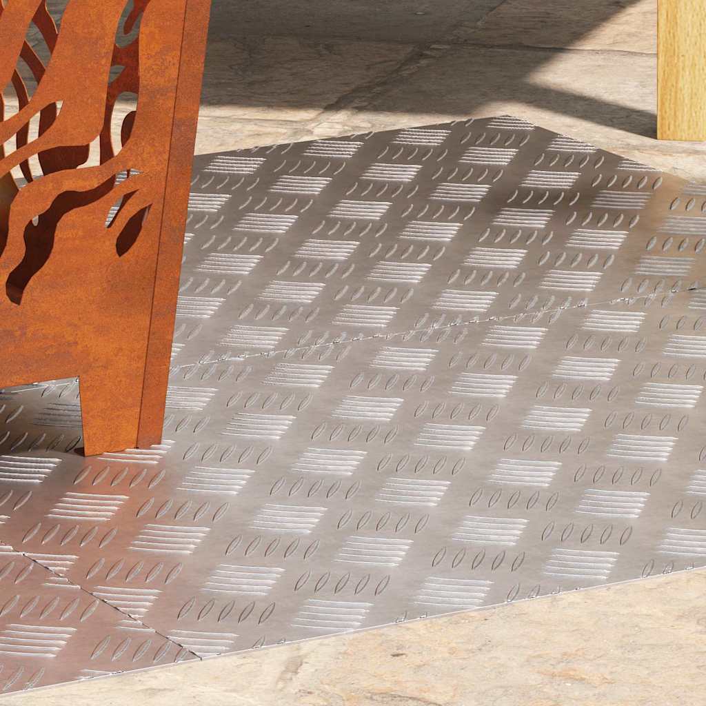 Σκαλοπάτι Ορθογώνιος 4 pcs Ασημί 80 x 50 cm Αλουμίνιο - Pakobazaar