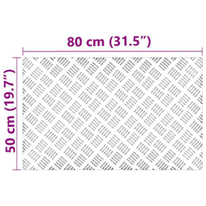 Σκαλοπάτι Ορθογώνιος 4 pcs Ασημί 80 x 50 cm Αλουμίνιο - Pakobazaar